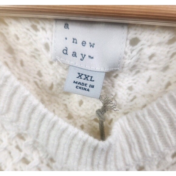 A New Day Sleeveless Knit Sweater Cream Size XXL NWT - Picture 6 of 7